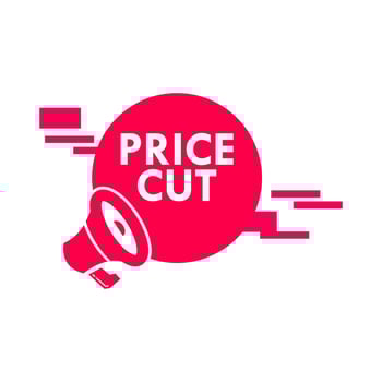 Price cut 2 label for promotion product vector