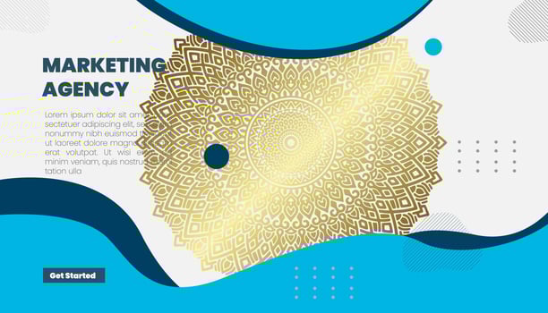 Mandala ornate background for web banner business vector