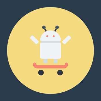 Android on Skateboard vector