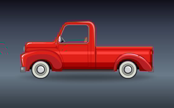 Classic car on gray background vector