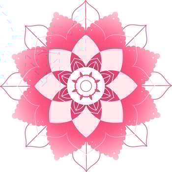 Vintage mandala with thin lines vector