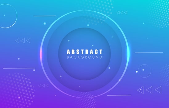 Minimal gradient geometric blue background with dynamic shapes composition. Abstract creative cool background with digital pattern for business poster or banner. Vector illustration