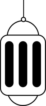 illustration vector graphic outline of lantern