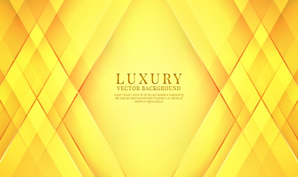 3D yellow luxury abstract background overlap layer on bright space with golden line effect decoration. Graphic design future style concept for flyer, banner, cover, brochure, card, or landing page vector