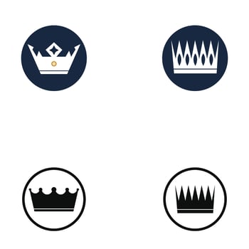Set of crown icons. Collection of crown awards for winners  champions  leadership. Vector isolated elements for logo  label  game  hotel  an app design. Royal king  queen  princess crown.