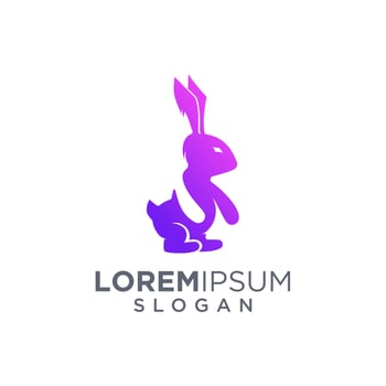 Rabbit logo design vector