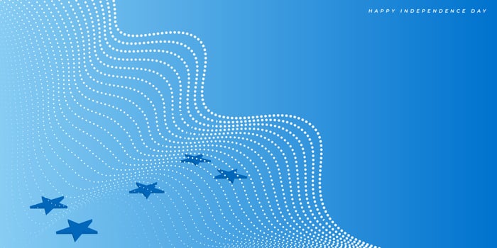 Blue abstract background with star design vector