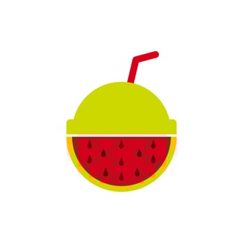 healthy drink from watermelon icon logo vector