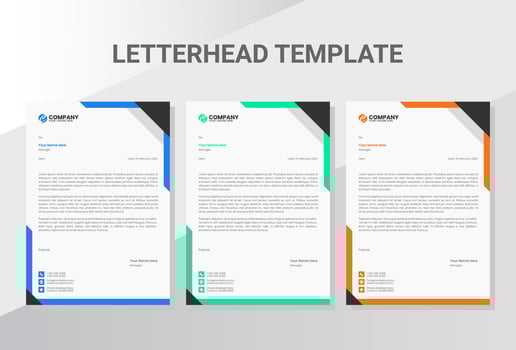 Corporate business letterhead template vector