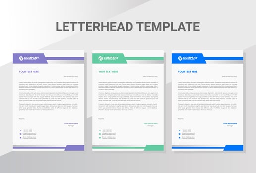 Corporate business letterhead template vector