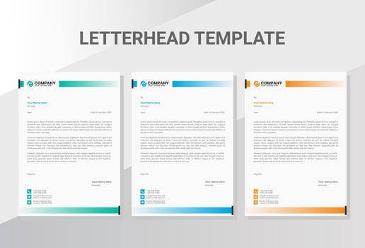Modern company Letterhead template vector