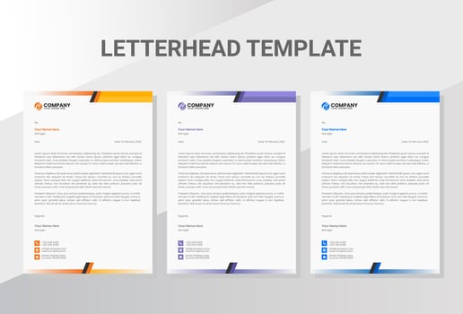 Modern company Letterhead template vector