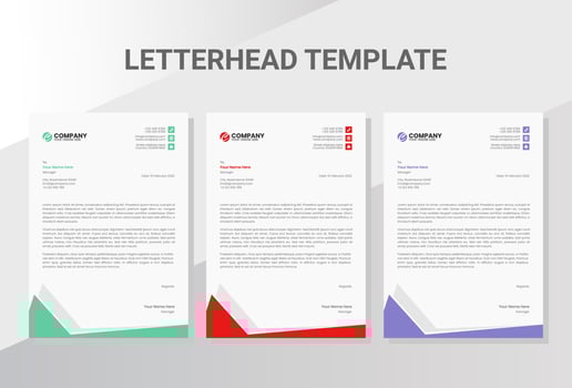 Modern company Letterhead template vector