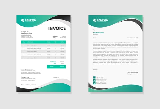 Business company invoice template vector