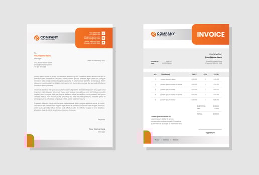 Business company invoice template vector