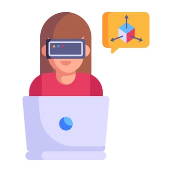 A well-designed flat icon of vr, editable vector, vector