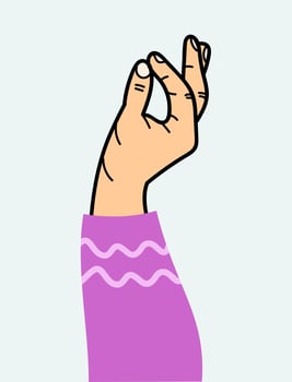The hand gesture is all fine. For use on textiles, packaging paper, souvenirs, printing, posters, postcards. V vector
