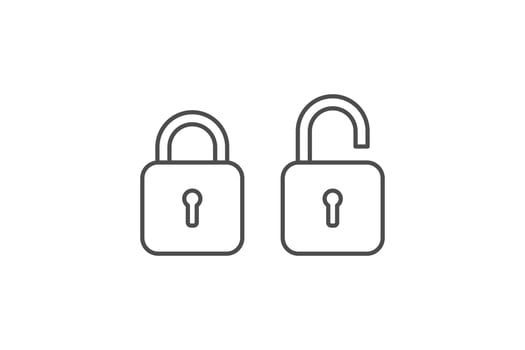 Padlock icon line vector