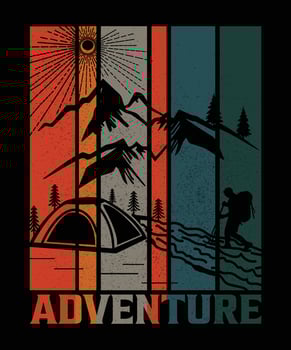 Adventure Tee Shirt Design vector