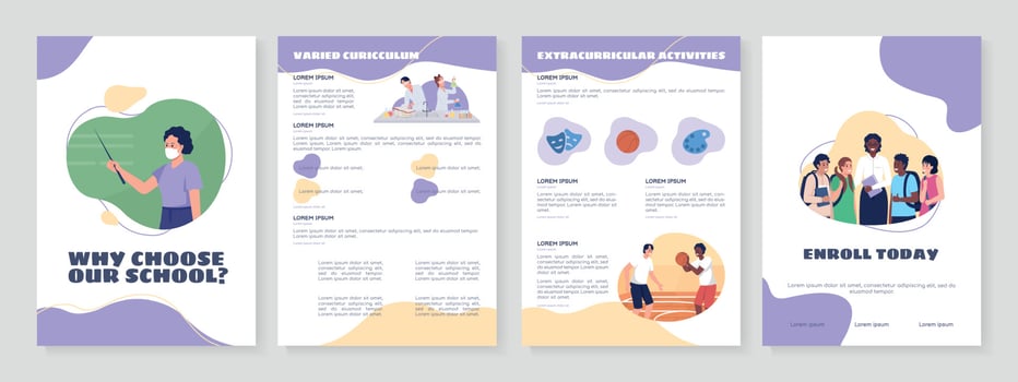 Why choose our school flat vector brochure template