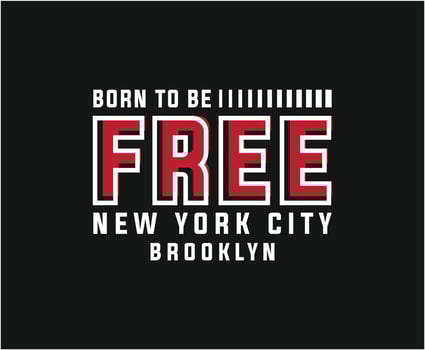 Born To Be Free Typography T-shirt Design vector