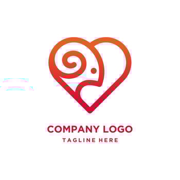Goat Heart Logo Design Inspiration vector