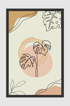 Modern boho abstract trendy background design. vector