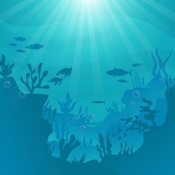 Ocean Blue Background vector