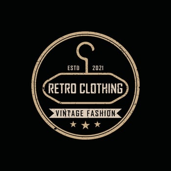 Classic Vintage Retro Label Badge logo design for cloth apparel vector
