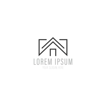 Roof home logo icon vector graphic design illustration idea.