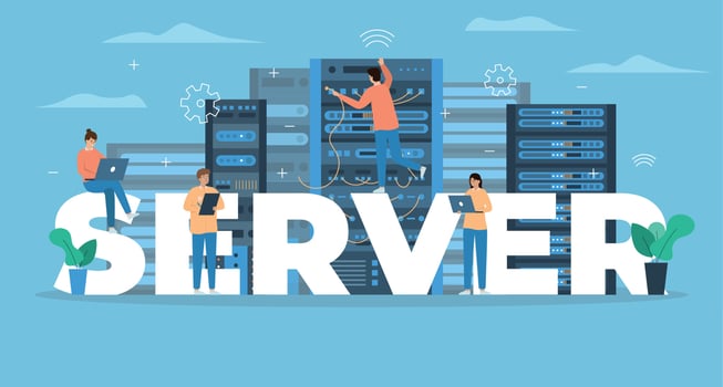 Server Administration Text Composition vector