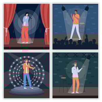 Stand Up Comedy Banners vector