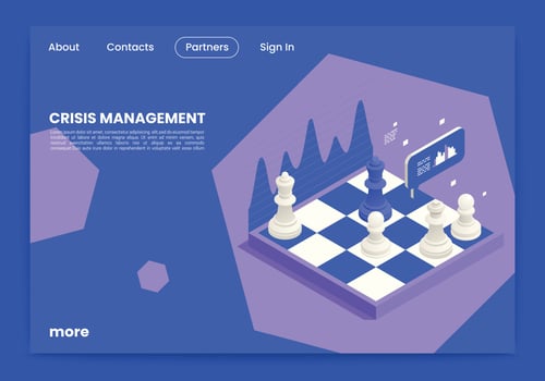 Crisis Management Isometric vector