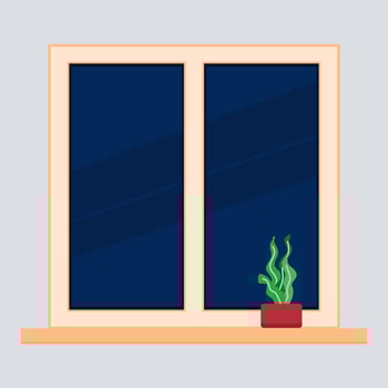 flat window illustration vector