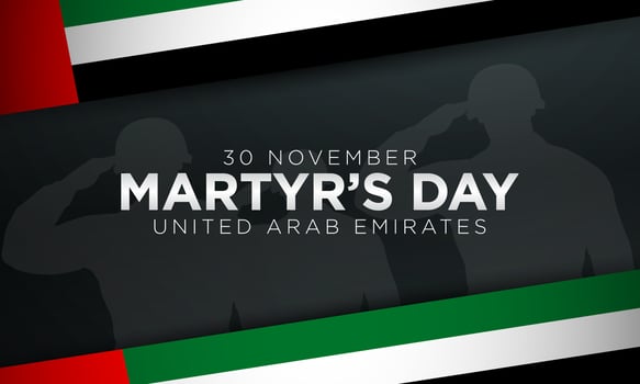United Arab Emirates Martyr's Day Background. Vector Illustration.