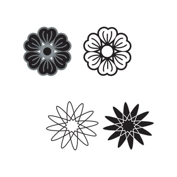 Vector illustration of hand drawn wreaths. Cute doodle floral wreath frame set