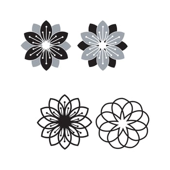 Vector illustration of hand drawn wreaths. Cute doodle floral wreath frame set
