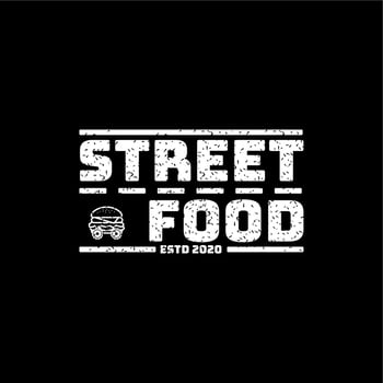 simple street food logo for food business vector