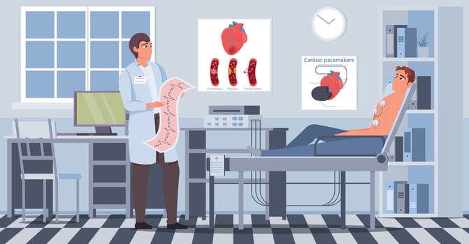 Cardiovascular Doctors Appointment Composition vector
