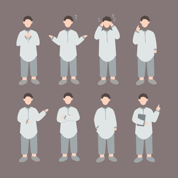 Muslim man character free download vector