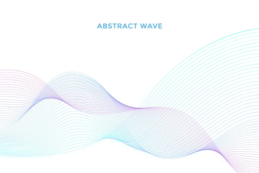 Elegant modern minimal abstract wavy lines vector