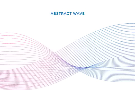 Elegant modern minimal abstract wavy lines vector