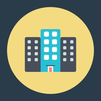 Trendy Building Concepts vector