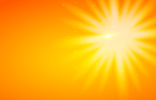 bright orange background with sparkle vector