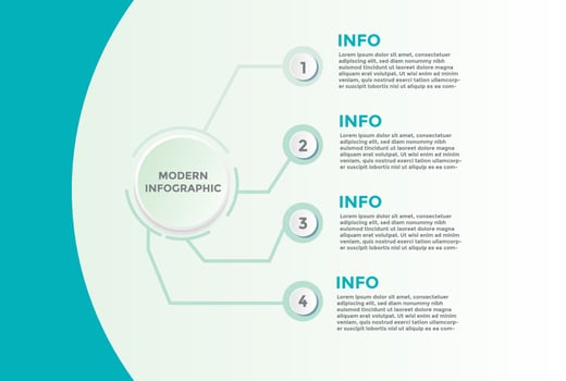 Business Data Visualization Process Chart Elements of Graph Diagram with Steps Options Parts or Processes Vector Infographics Business Template for Presentation