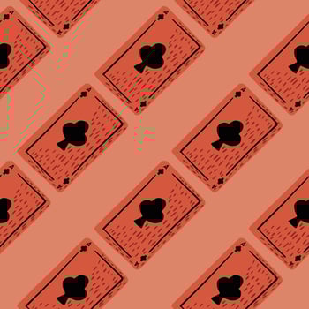 Game cards seamless pattern. Design gambling. vector