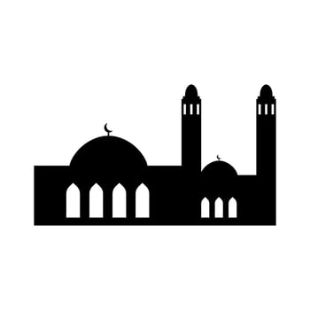 mosque silhouettes. mosque icon. mosque vector