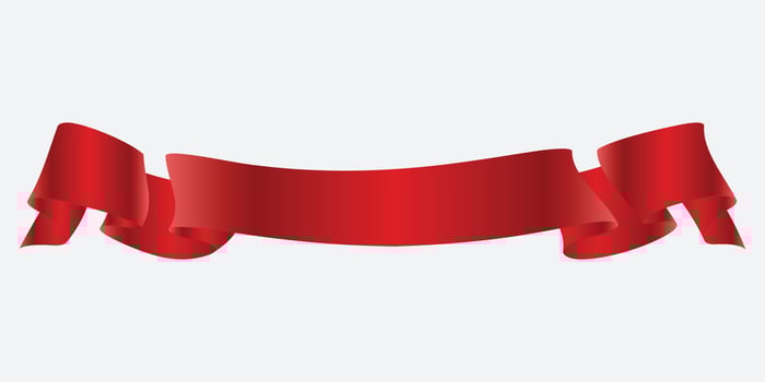 Elegance red ribbon banner. vector