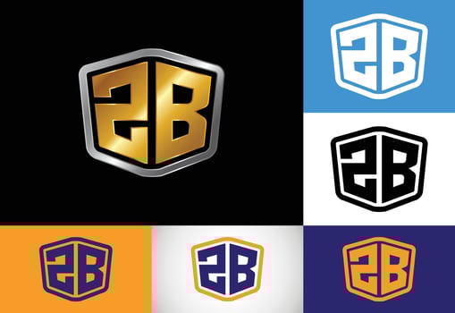 Initial Letter Z B Logo Design Vector. Graphic Alphabet Symbol For Corporate Business Identity vector