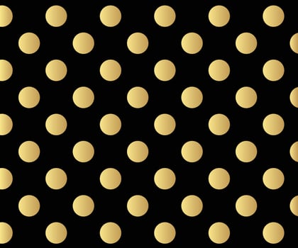 Gold polka dots pattern, colorful holiday background - vector abstract background